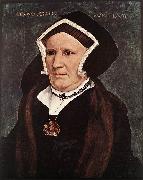 HOLBEIN, Hans the Younger Portrait of Lady Margaret Butts sg oil on canvas